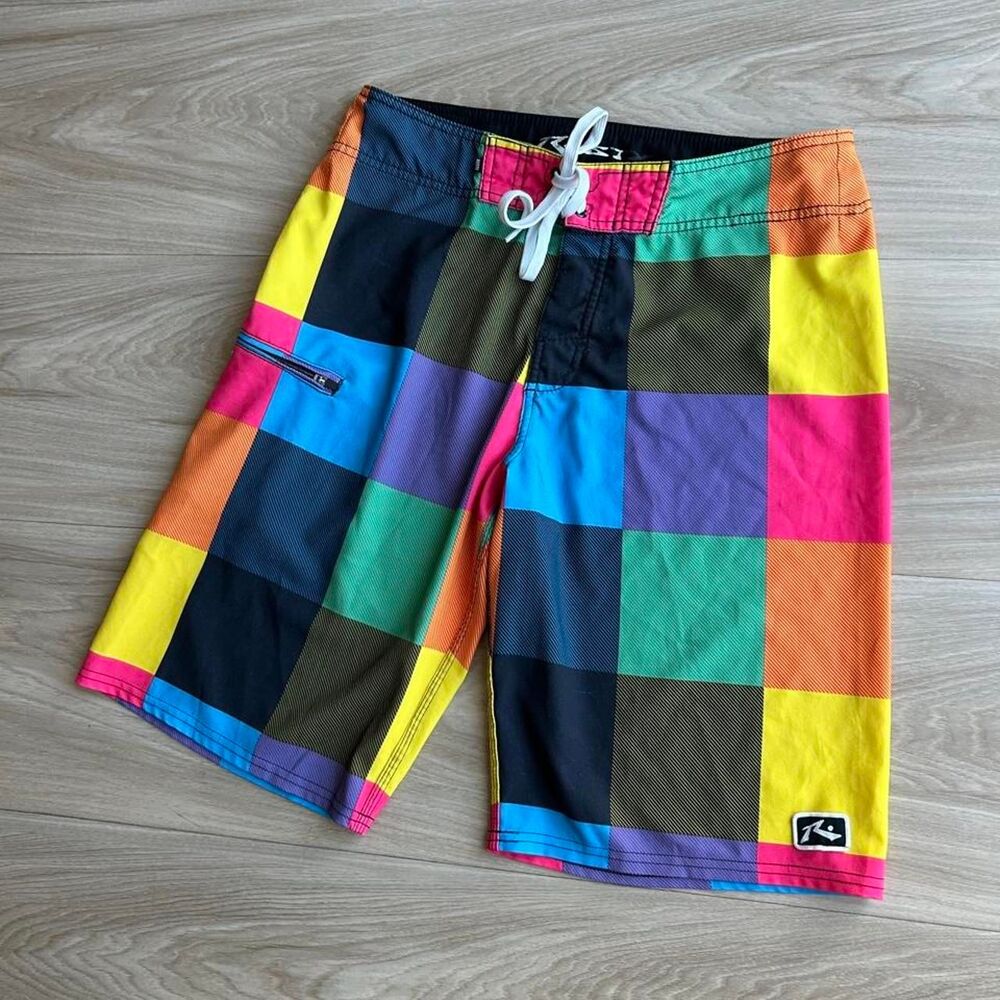 Y2K 2000s Rusty Men's Multi Surf Trunks shorts